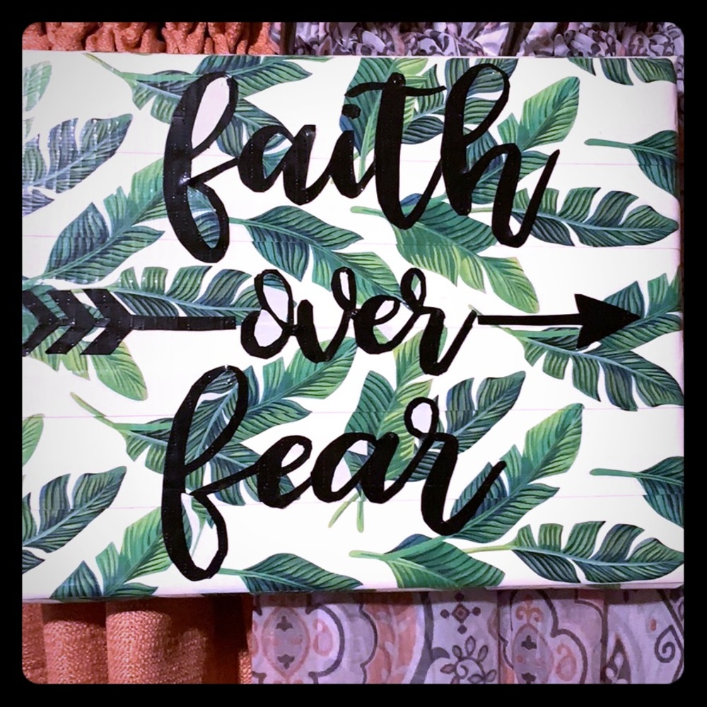 Duck Tape Wall Art Faith Over Fear